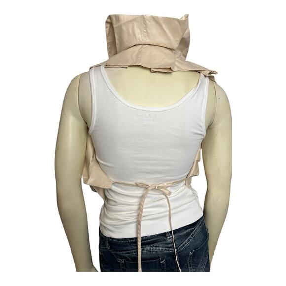 Hand Made Ruff Collar Wrap Shawl Dance Theatre Regency Muslin Diva Glam - Picture 4 of 6